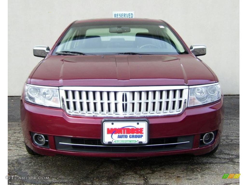 2007 MKZ Sedan - Vivid Red Metallic / Dark Charcoal photo #7