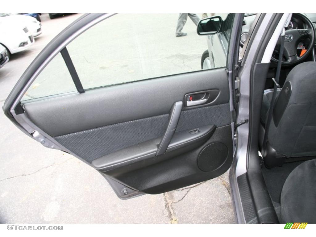 2007 Mazda MAZDA6 i Sport Sedan Black Door Panel Photo #39428674