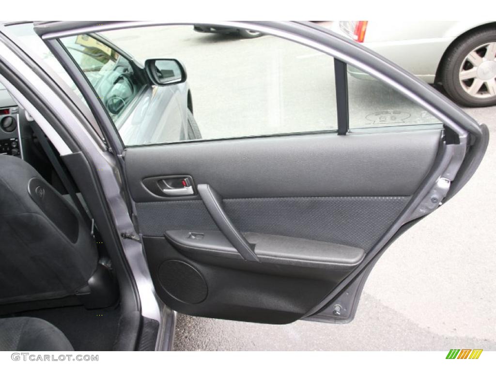 2007 Mazda MAZDA6 i Sport Sedan Black Door Panel Photo #39428690