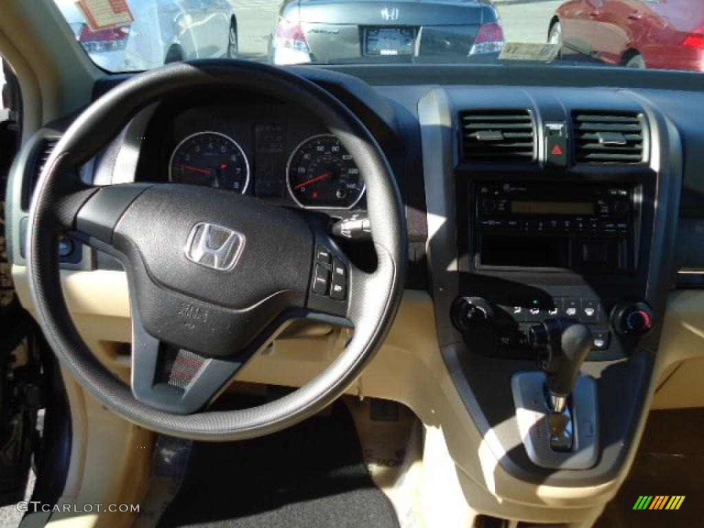 2008 CR-V LX 4WD - Nighthawk Black Pearl / Ivory photo #7