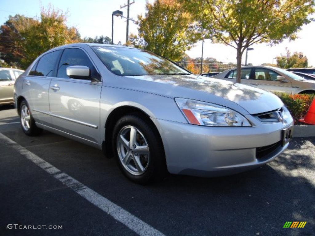 2003 Accord EX-L Sedan - Satin Silver Metallic / Black photo #6