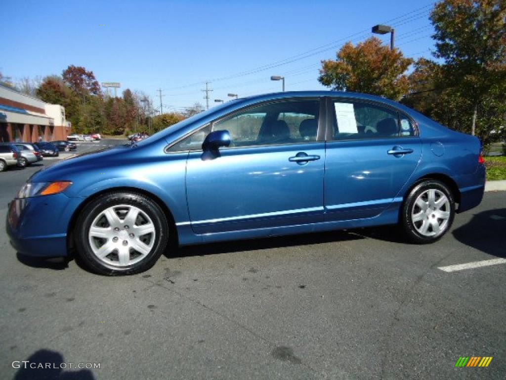 Atomic Blue Metallic 2007 Honda Civic LX Sedan Exterior Photo #39429494
