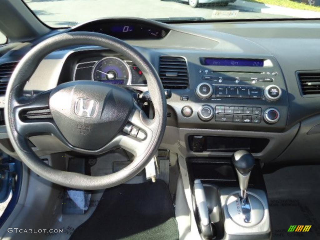 2007 Honda Civic LX Sedan Gray Dashboard Photo #39429552