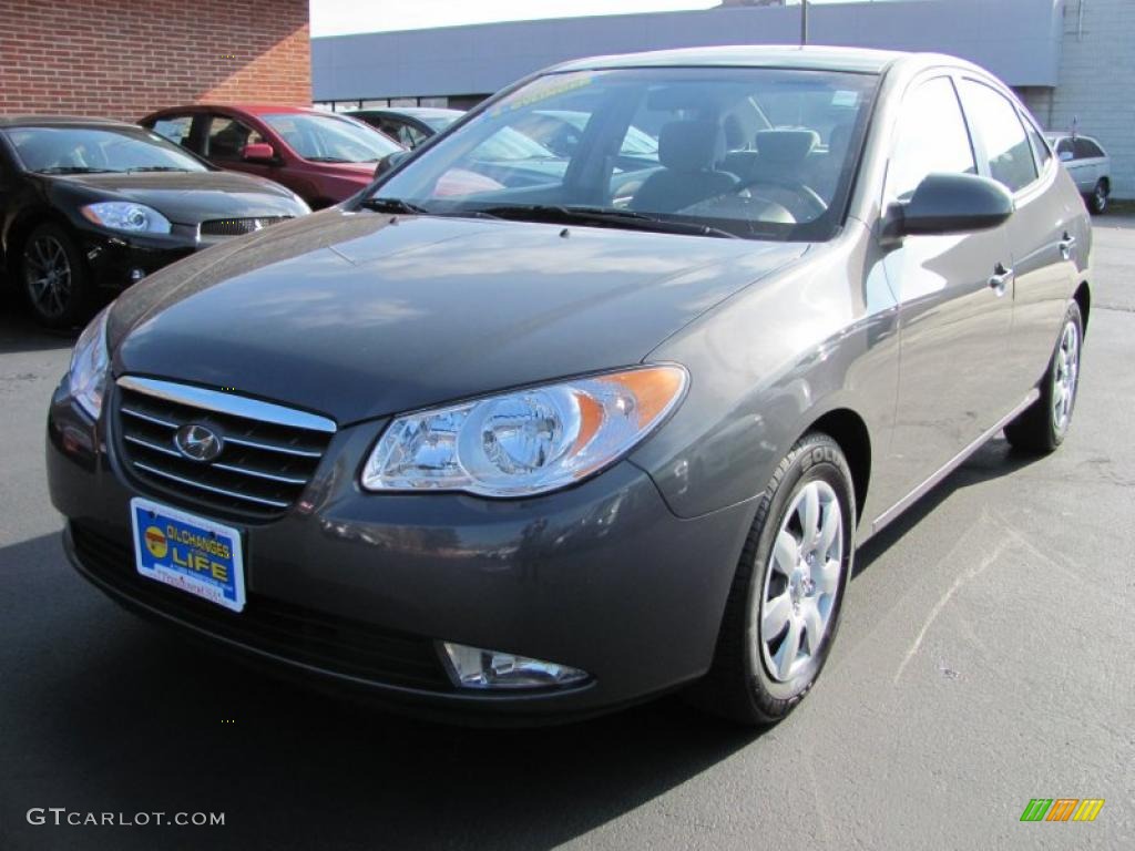 2009 Elantra GLS Sedan - Carbon Gray / Beige photo #1
