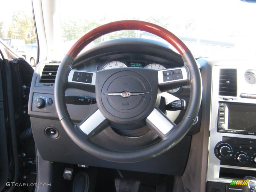 2010 Chrysler 300 C HEMI Dark Slate Gray Steering Wheel Photo #39433578