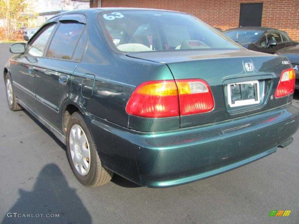 1999 Civic VP Sedan - Clover Green Pearl / Beige photo #9