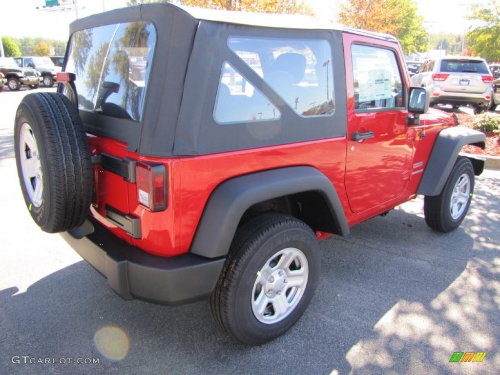 2011 Wrangler Sport 4x4 - Flame Red / Black photo #3