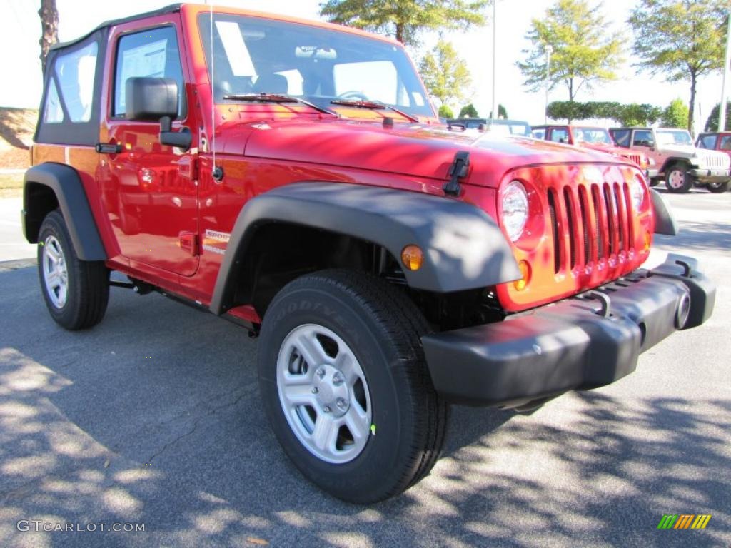 2011 Wrangler Sport 4x4 - Flame Red / Black photo #4