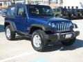 2010 Deep Water Blue Pearl Jeep Wrangler Sport 4x4  photo #7