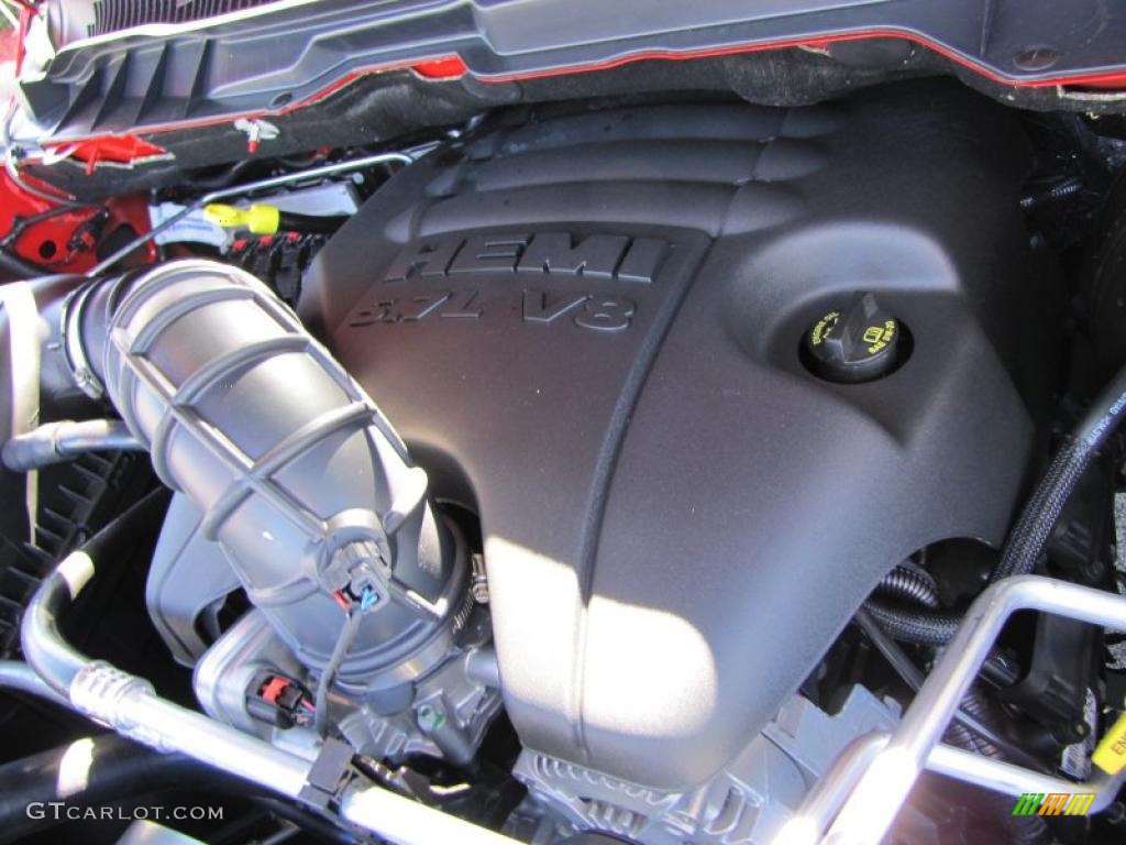 2011 Ram 1500 Big Horn Crew Cab - Flame Red / Dark Slate Gray/Medium Graystone photo #13