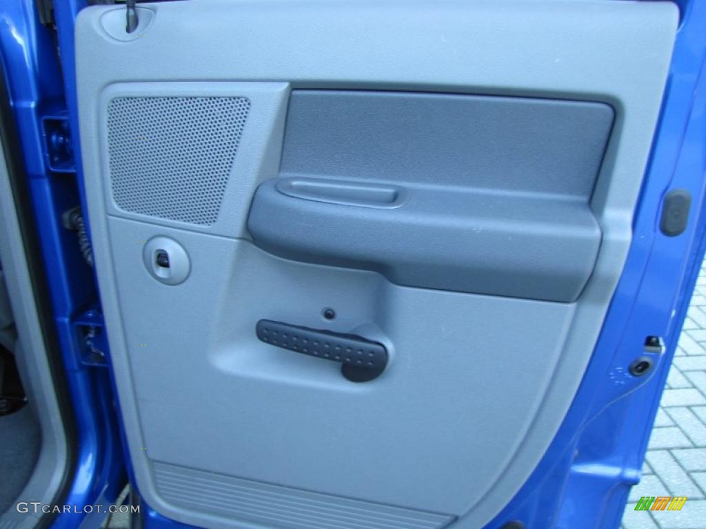 2008 Ram 1500 SXT Quad Cab - Electric Blue Pearl / Medium Slate Gray photo #19