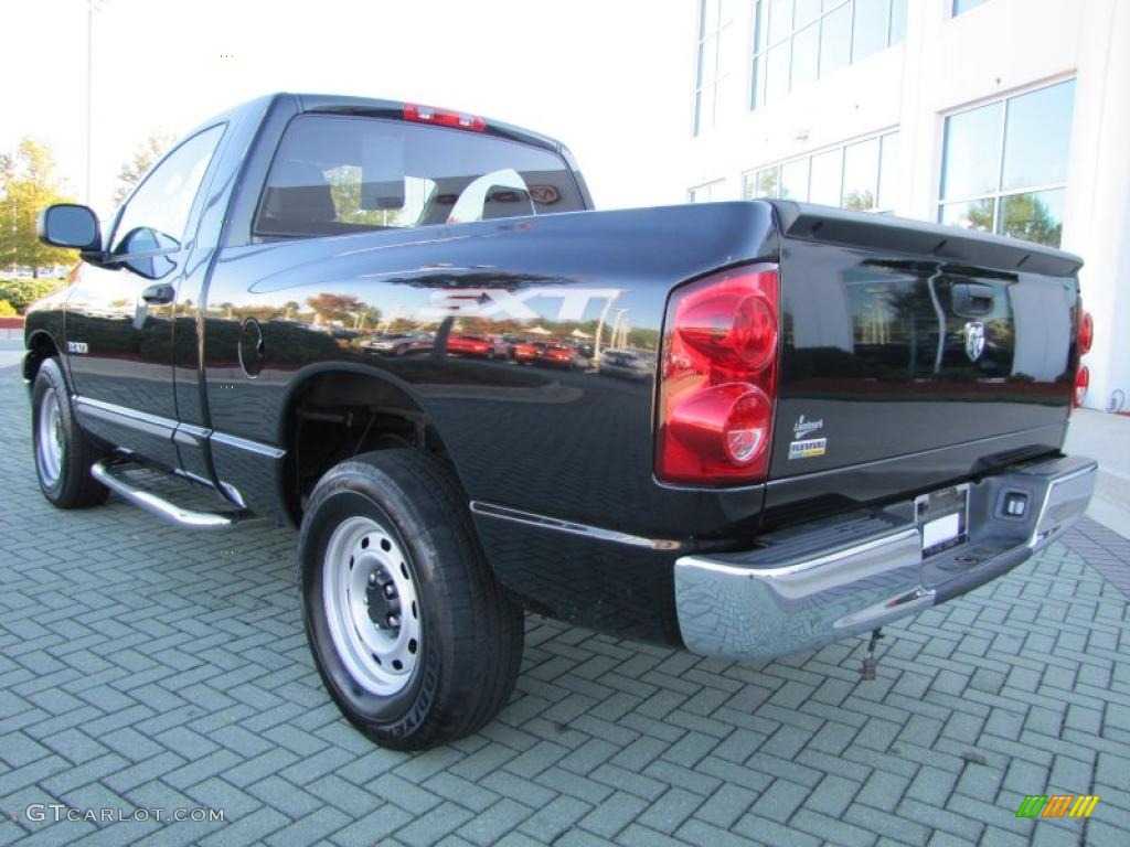 2008 Ram 1500 SXT Regular Cab - Brilliant Black Crystal Pearl / Medium Slate Gray photo #3