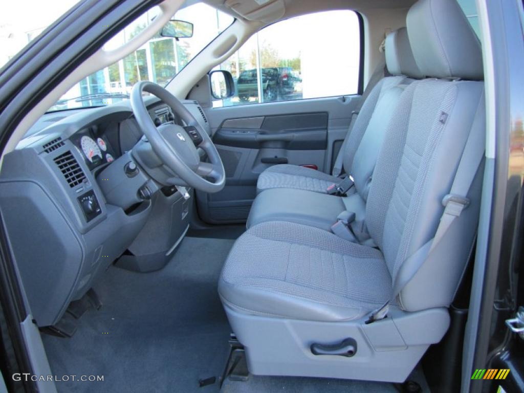 2008 Ram 1500 SXT Regular Cab - Brilliant Black Crystal Pearl / Medium Slate Gray photo #10