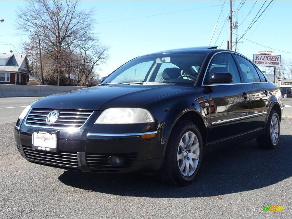 2002 Passat GLS Sedan - Black / Black photo #1