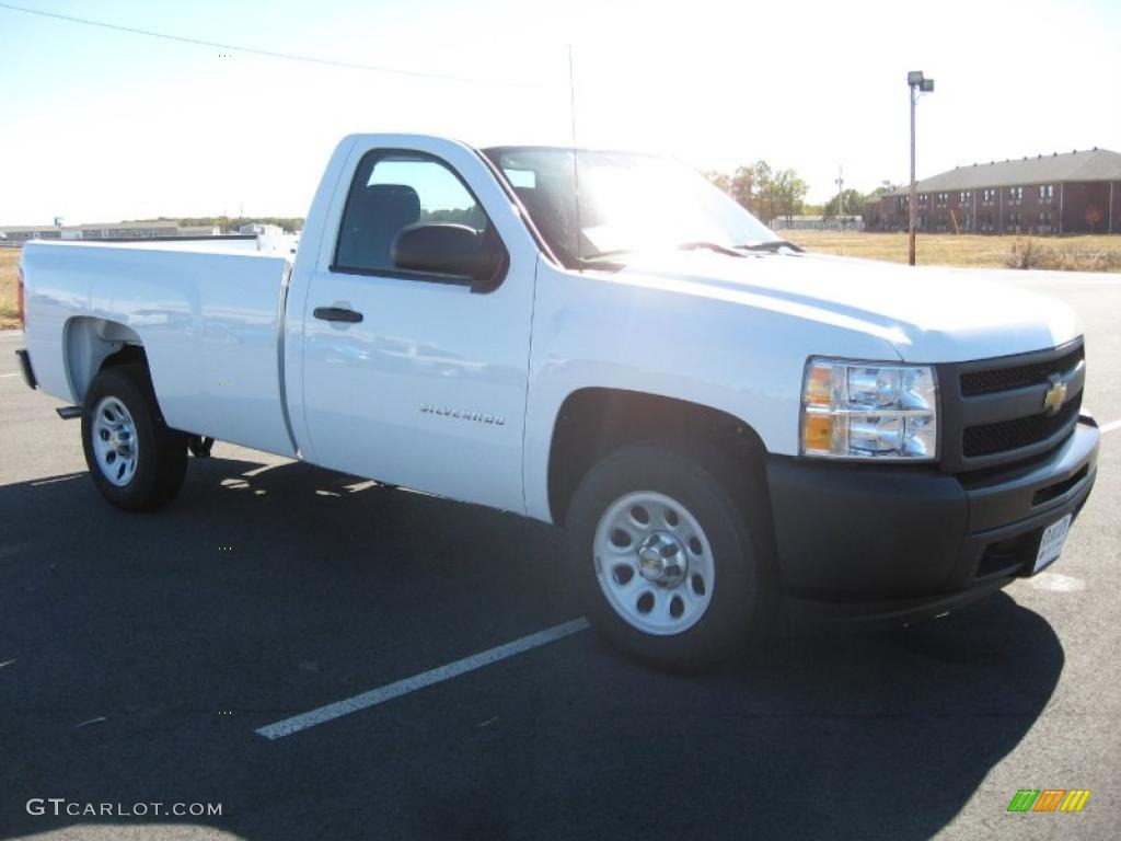 2011 Silverado 1500 Regular Cab - Summit White / Dark Titanium photo #3