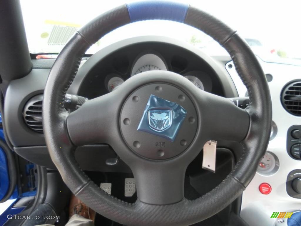 2010 Dodge Viper ACR Roanoke Dodge Edition Coupe Black Steering Wheel Photo #39440122