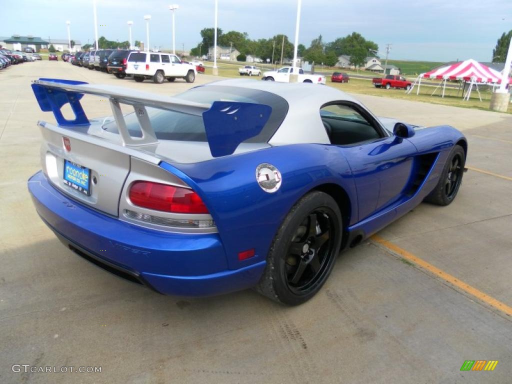 Viper GTS Blue/Silver 2010 Dodge Viper ACR Roanoke Dodge Edition Coupe Exterior Photo #39440646