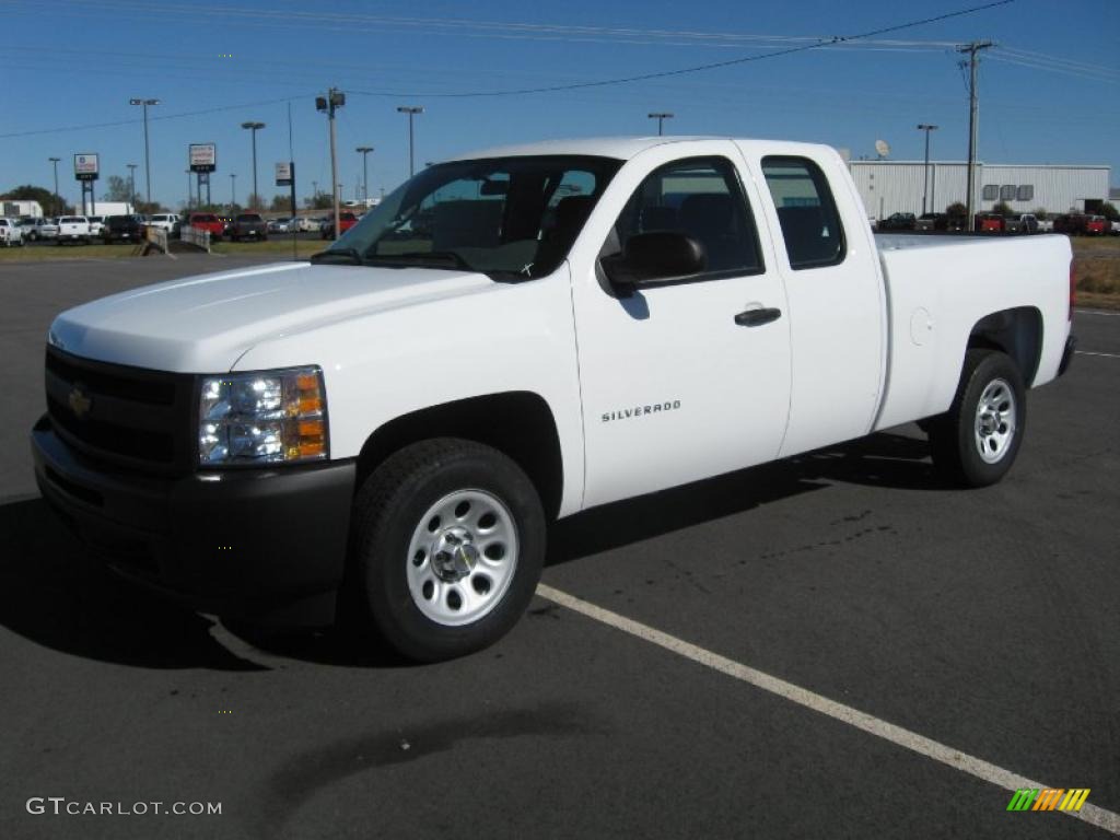 2011 Silverado 1500 Extended Cab - Summit White / Dark Titanium photo #1