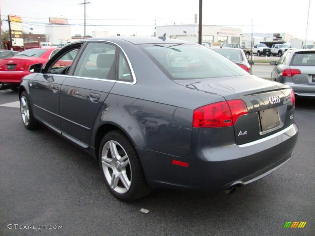 2008 A4 2.0T quattro S-Line Sedan - Dolphin Grey Metallic / Black photo #9