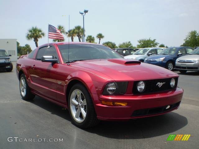 2007 Mustang GT Coupe - Redfire Metallic / Black/Dove Accent photo #7
