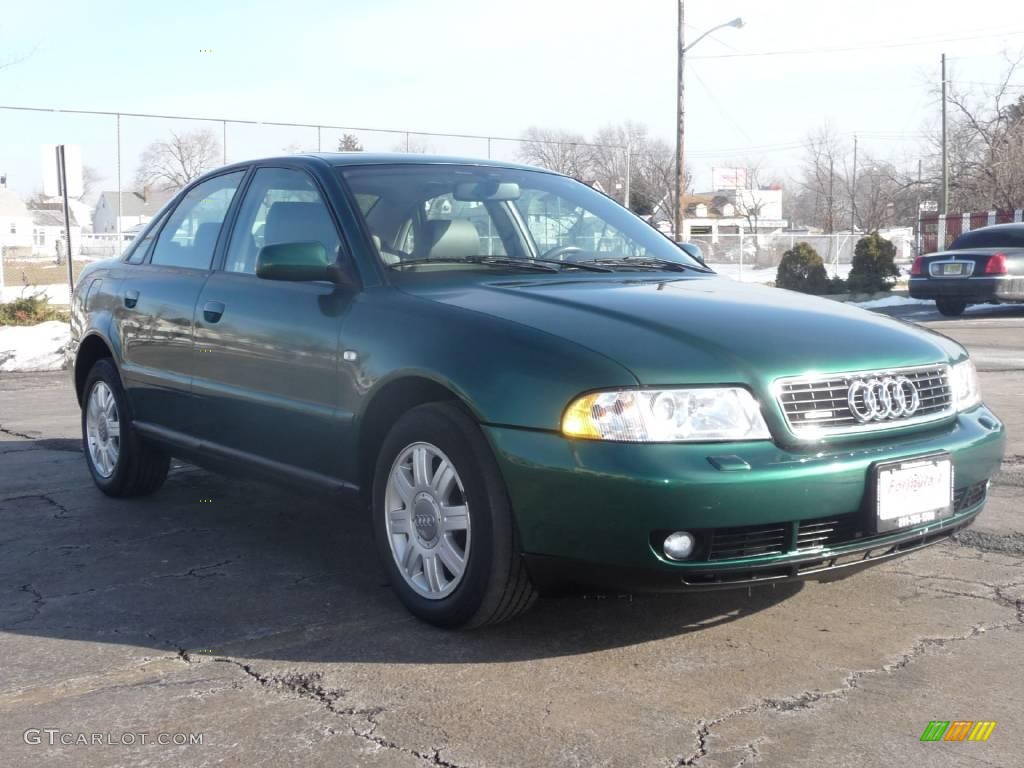 2001 A4 1.8T quattro Sedan - Cactus Green Pearl Effect / Opal Grey photo #2