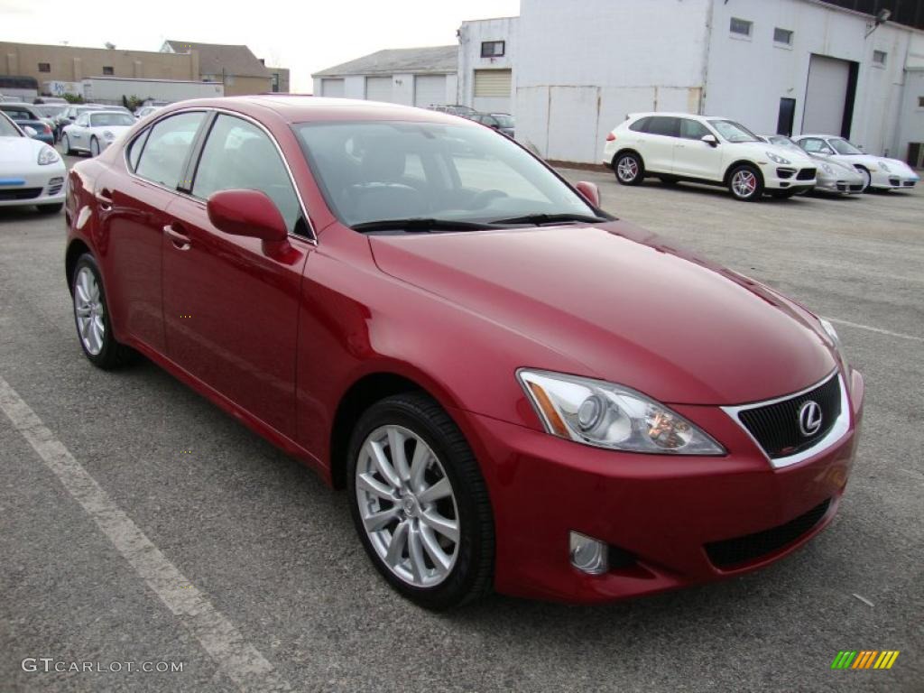 2008 IS 250 AWD - Matador Red Mica / Black photo #4