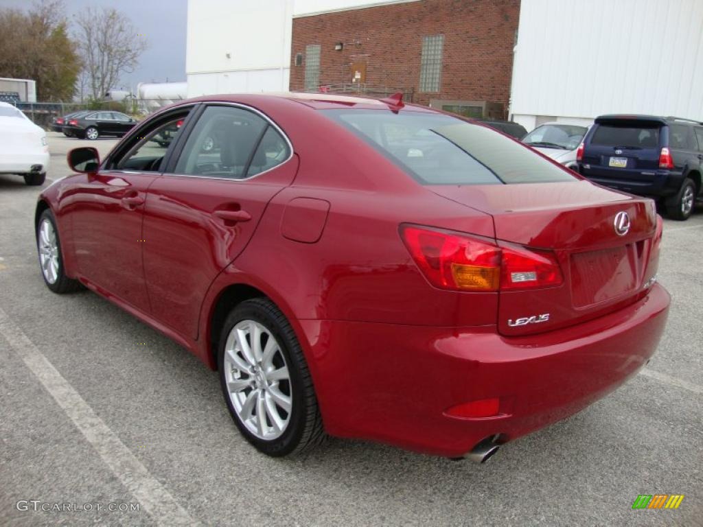 2008 IS 250 AWD - Matador Red Mica / Black photo #10