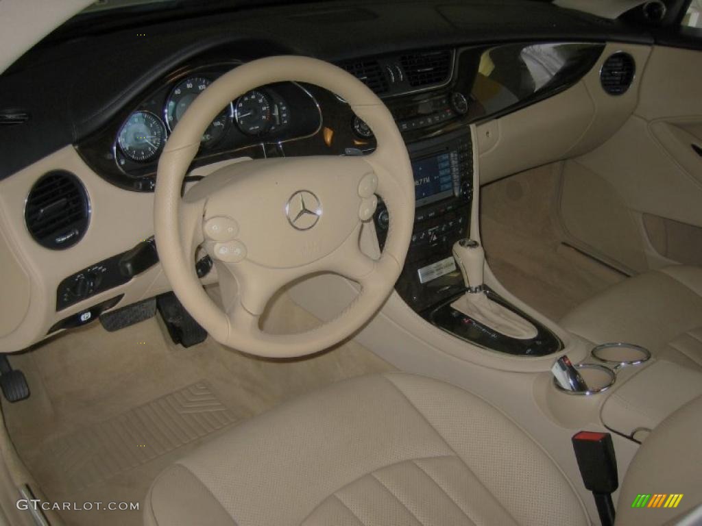 Cashmere Beige Interior 2008 Mercedes-Benz CLS 550 Diamond White Edition Photo #39446322