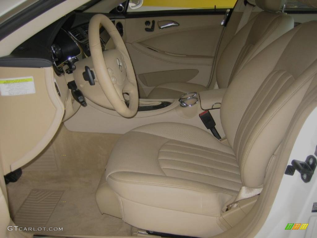 Cashmere Beige Interior 2008 Mercedes-Benz CLS 550 Diamond White Edition Photo #39446342