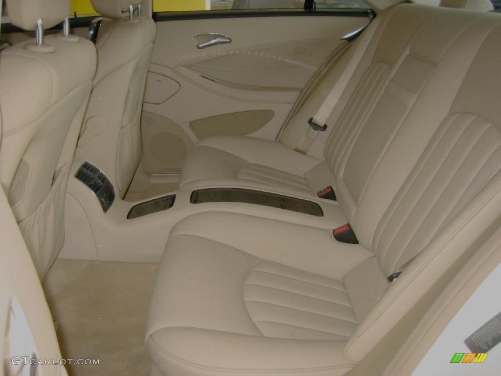 Cashmere Beige Interior 2008 Mercedes-Benz CLS 550 Diamond White Edition Photo #39446546