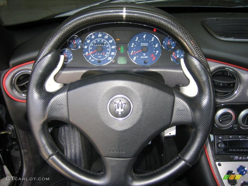 2006 Maserati GranSport Coupe Nero (Black) Steering Wheel Photo #39447106