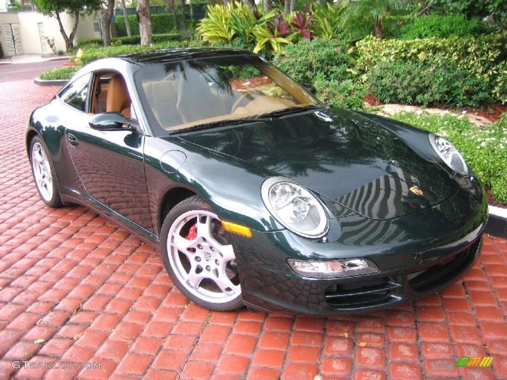 2008 911 Targa 4S - Forest Green Metallic / Natural Brown photo #1