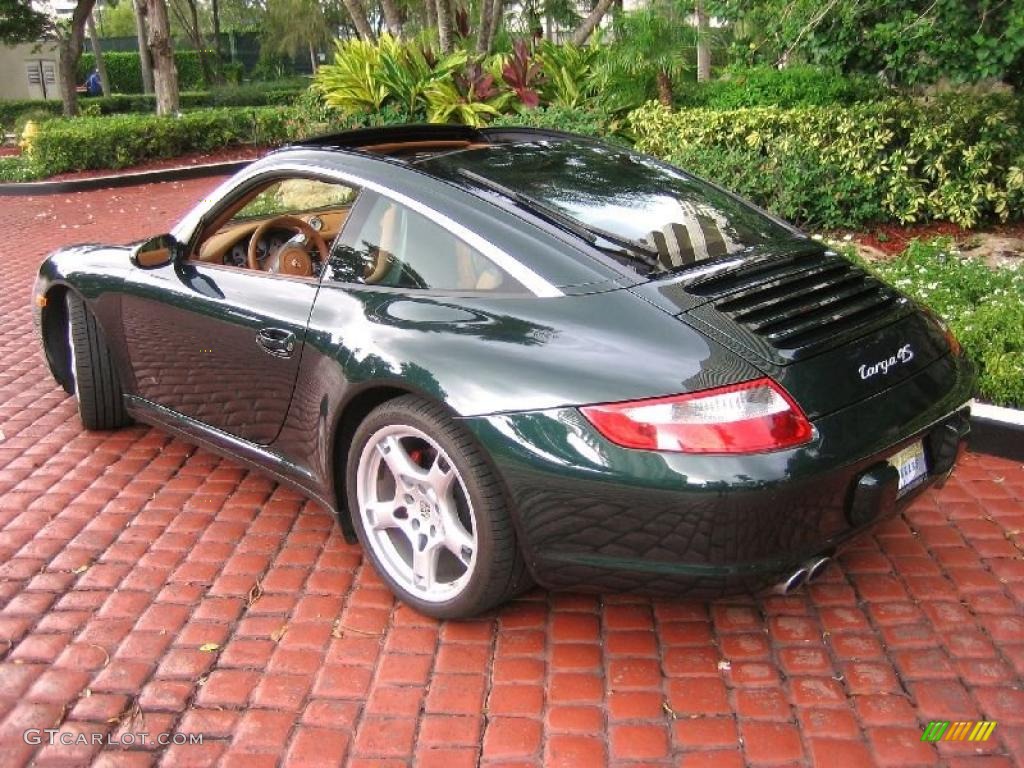 2008 911 Targa 4S - Forest Green Metallic / Natural Brown photo #2