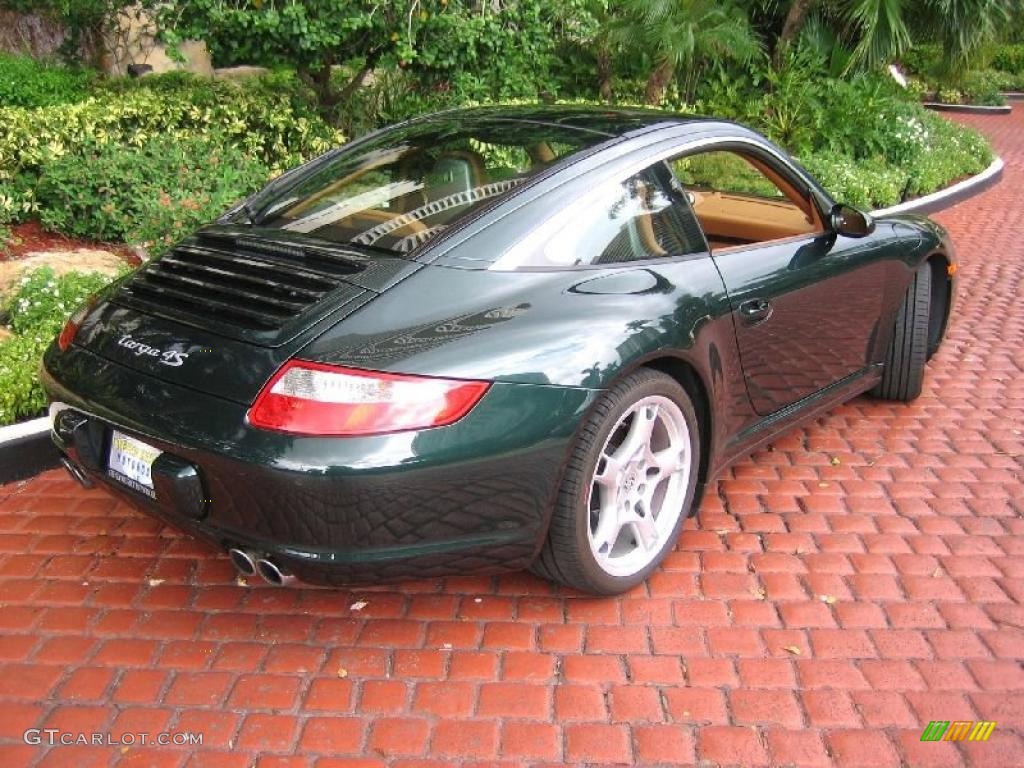 2008 911 Targa 4S - Forest Green Metallic / Natural Brown photo #4