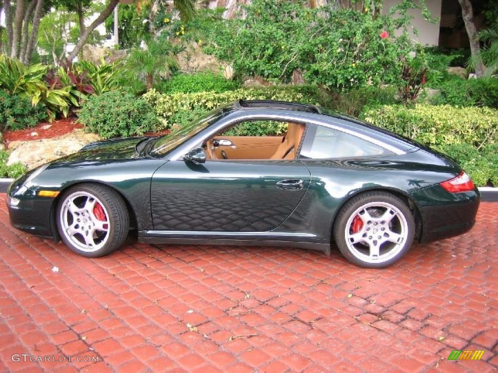 2008 911 Targa 4S - Forest Green Metallic / Natural Brown photo #5