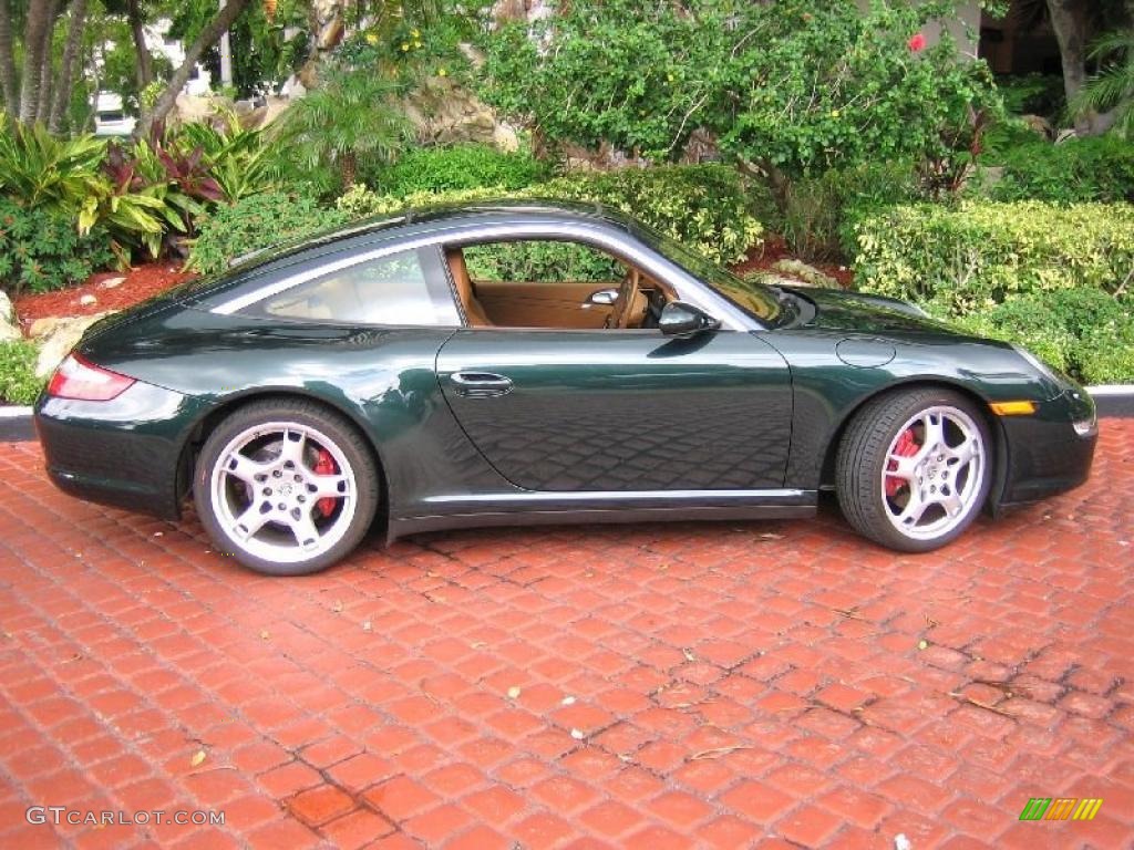2008 911 Targa 4S - Forest Green Metallic / Natural Brown photo #6