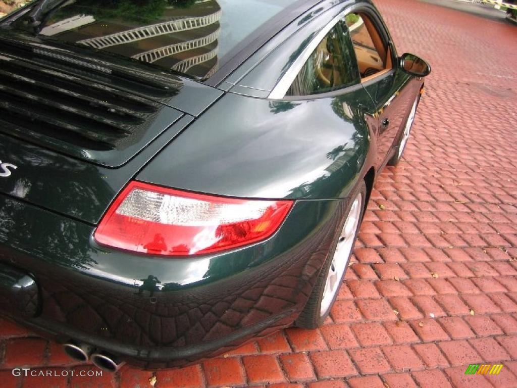 2008 911 Targa 4S - Forest Green Metallic / Natural Brown photo #12