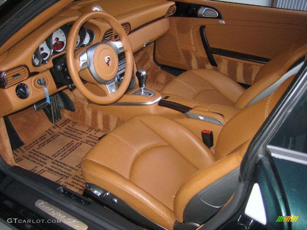 2008 911 Targa 4S - Forest Green Metallic / Natural Brown photo #13
