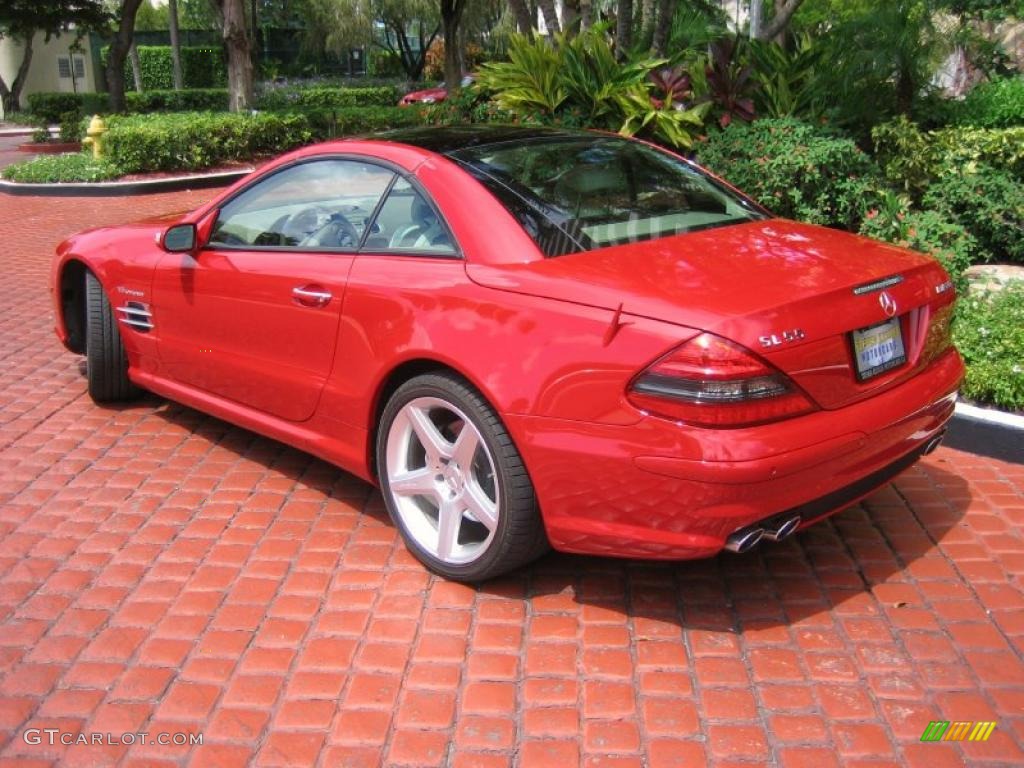 2008 SL 55 AMG Roadster - Mars Red / Stone photo #2