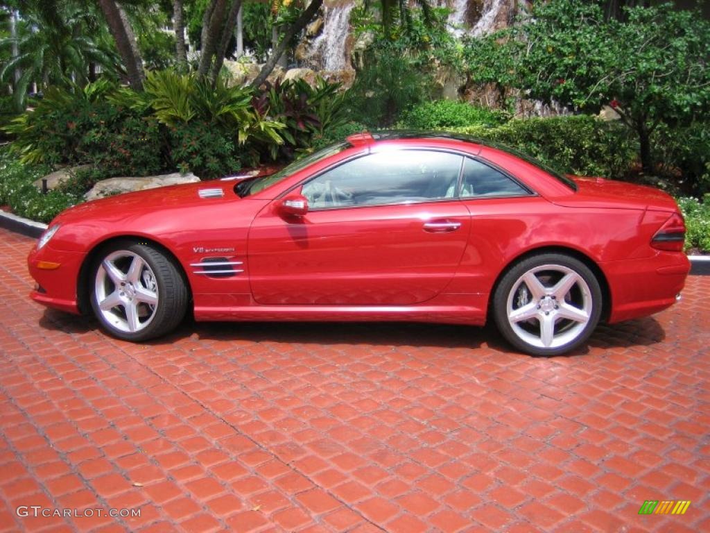 2008 SL 55 AMG Roadster - Mars Red / Stone photo #5