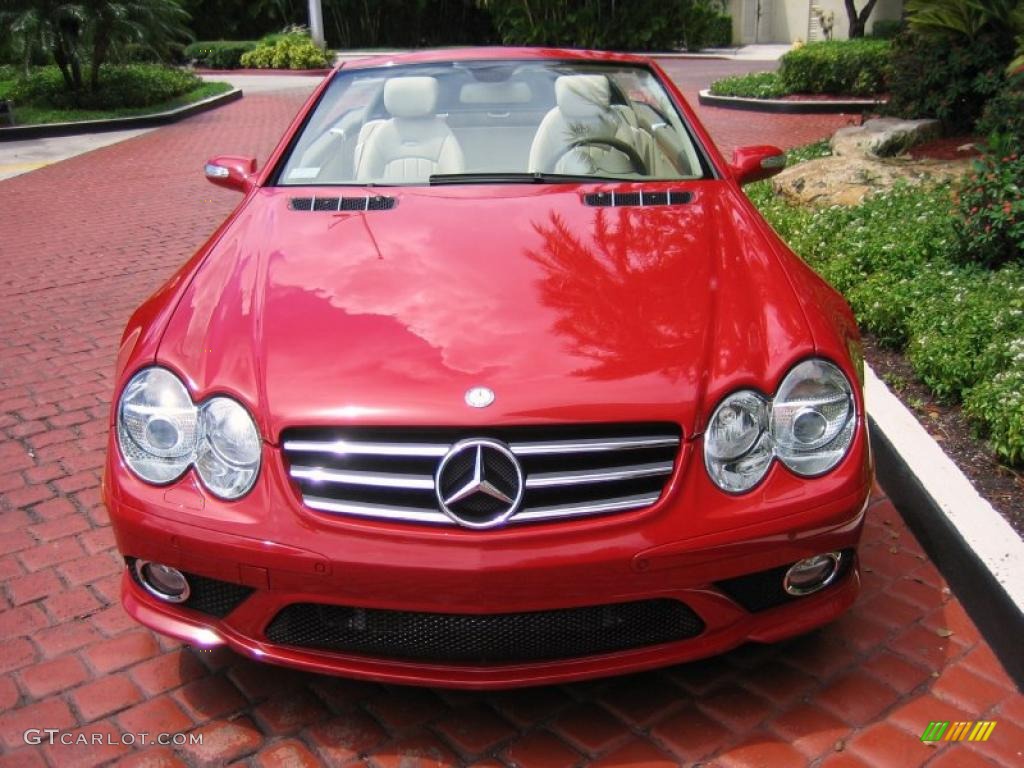 2008 SL 55 AMG Roadster - Mars Red / Stone photo #7
