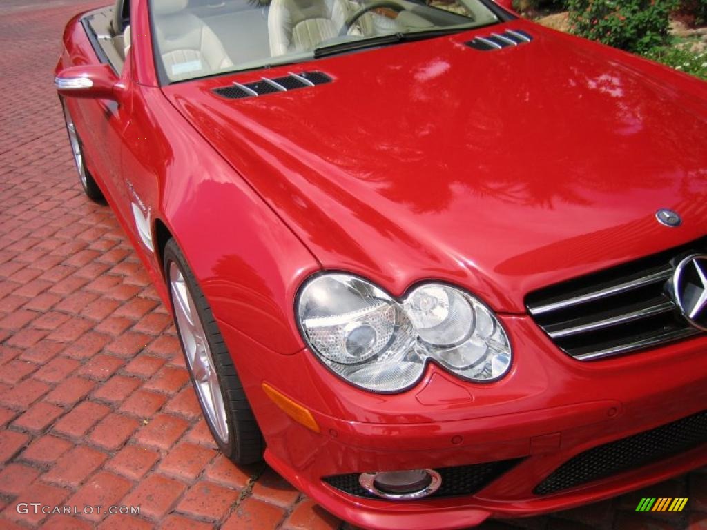 2008 SL 55 AMG Roadster - Mars Red / Stone photo #9