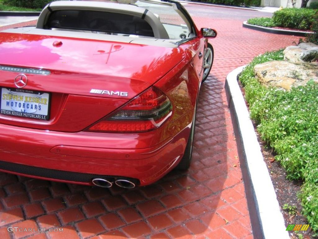 2008 SL 55 AMG Roadster - Mars Red / Stone photo #12