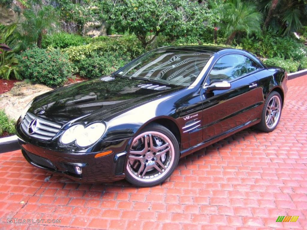 Black 2005 Mercedes-Benz SL 65 AMG Roadster Exterior Photo #39451634