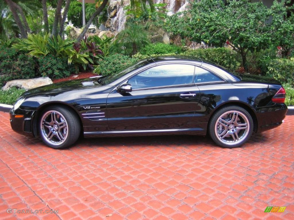 Black 2005 Mercedes-Benz SL 65 AMG Roadster Exterior Photo #39451686