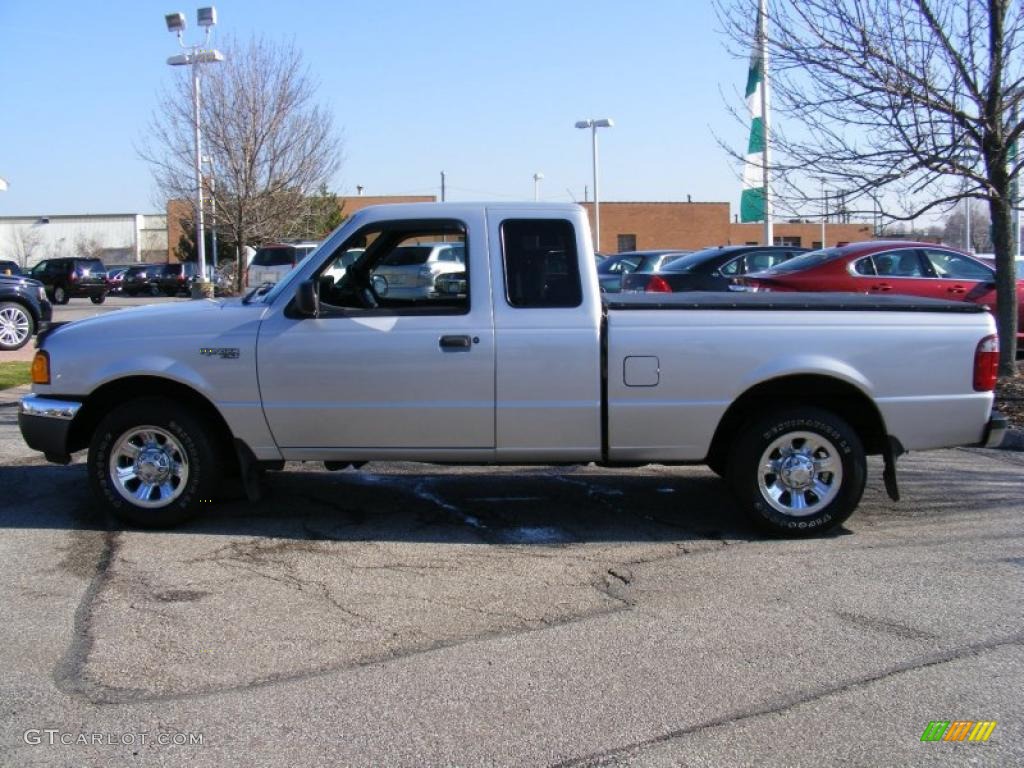 2002 Ranger XLT SuperCab - Silver Frost Metallic / Medium Prairie Tan photo #2