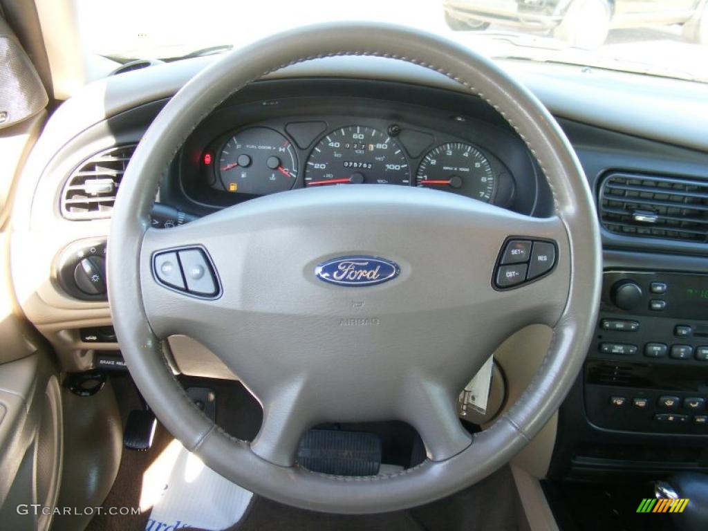 2001 Ford Taurus SEL Medium Parchment Steering Wheel Photo #39452830