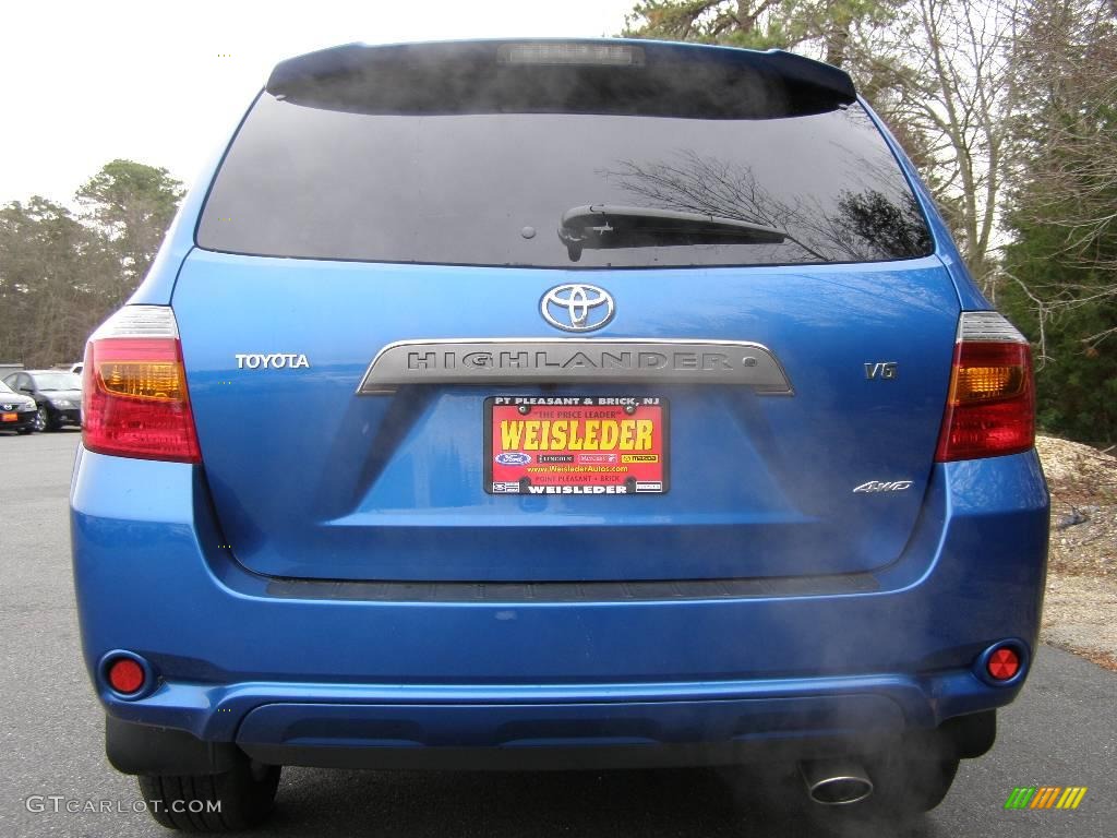 2008 Highlander Sport 4WD - Blue Streak Metallic / Ash Gray photo #5