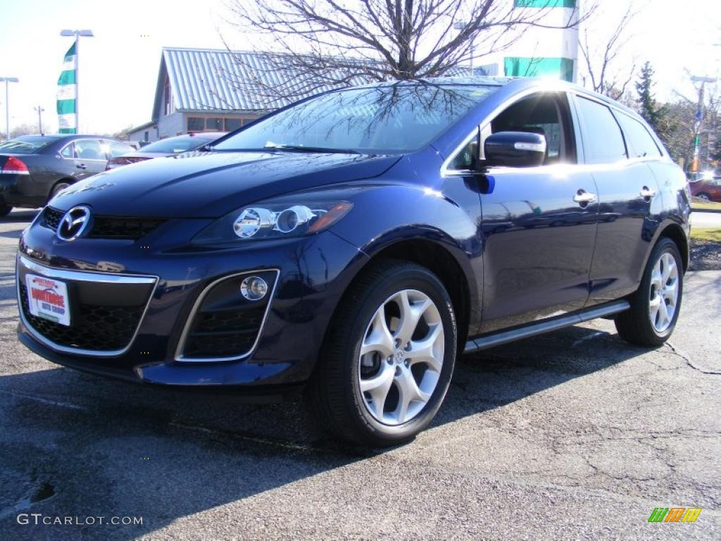 2010 CX-7 s Grand Touring AWD - Stormy Blue Mica / Black photo #1