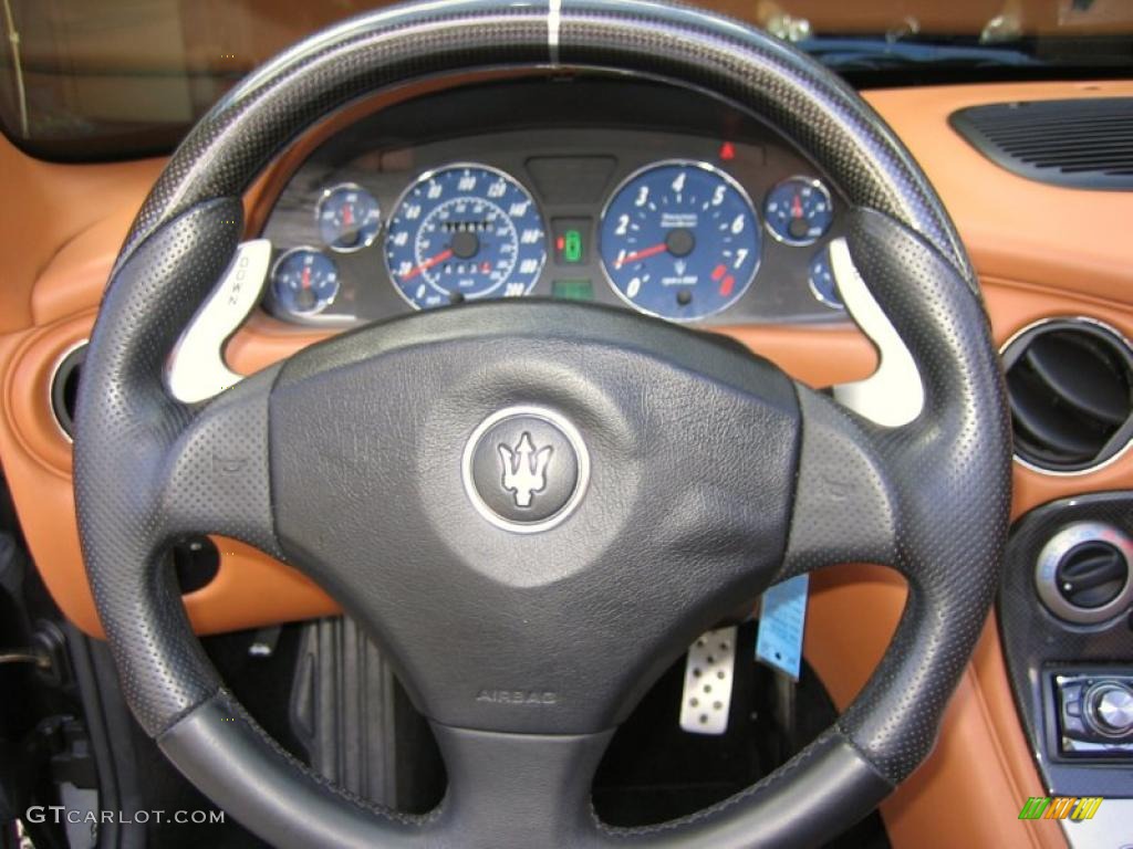 2006 Maserati GranSport Spyder Cuoio (Saddle) Steering Wheel Photo #39455274